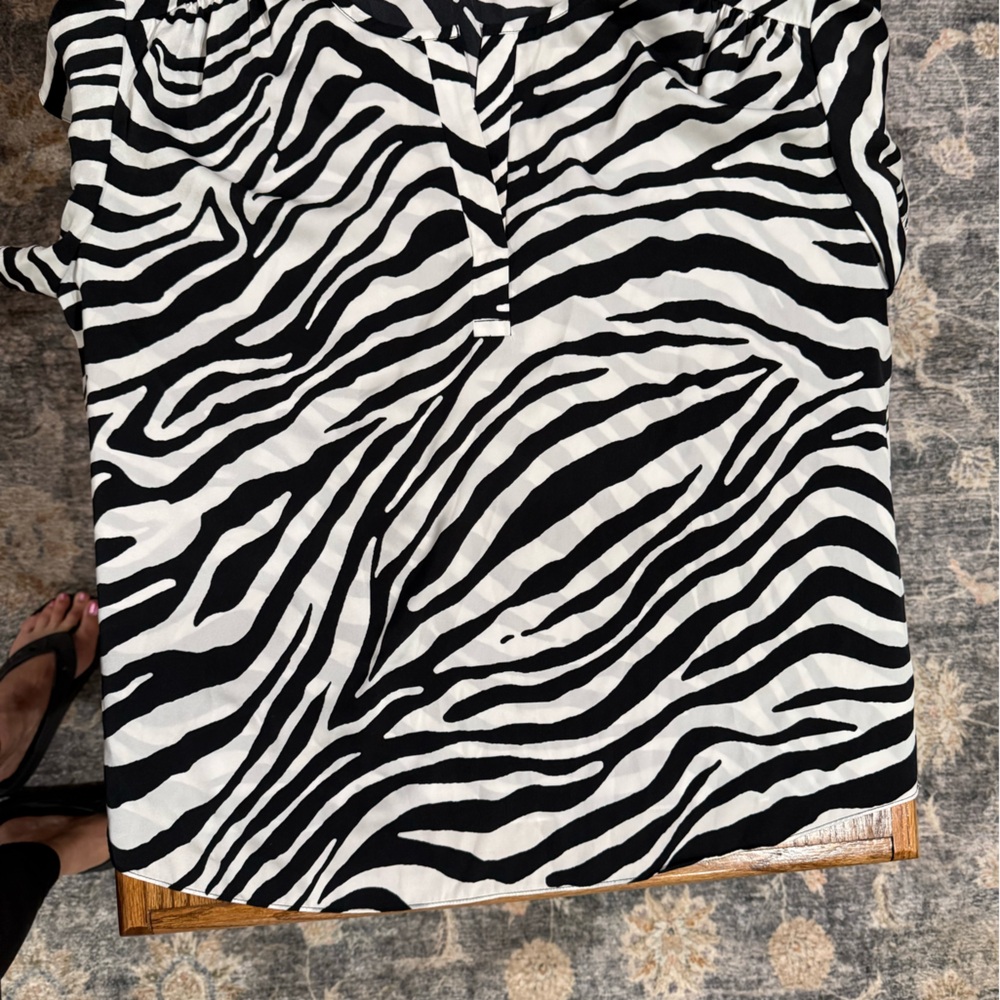 The Limited Black and White Zebra Print Blouse